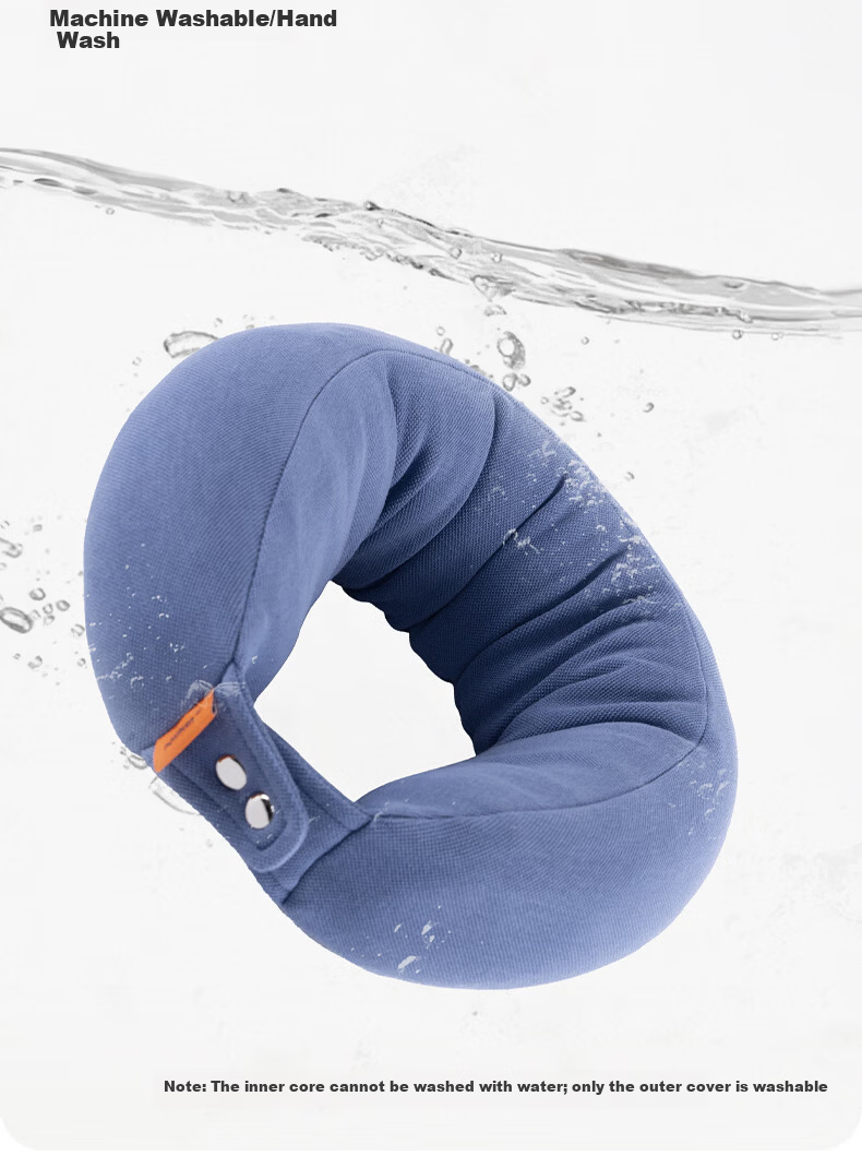 POKALEN U-Shaped Travel Neck Pillow Portable Business Airplane Neck Support Thai Imported Natural Latex Essential for Travel 15