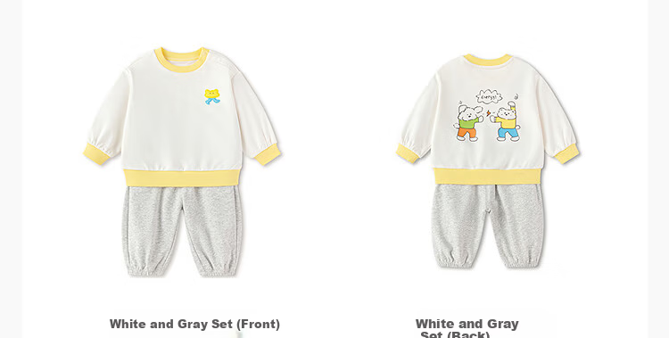 Balabala Kids Two-Piece Set Toddler Baby Boys Girls 2026 New Spring Outfit Top and Pants Cute Comfortable 9