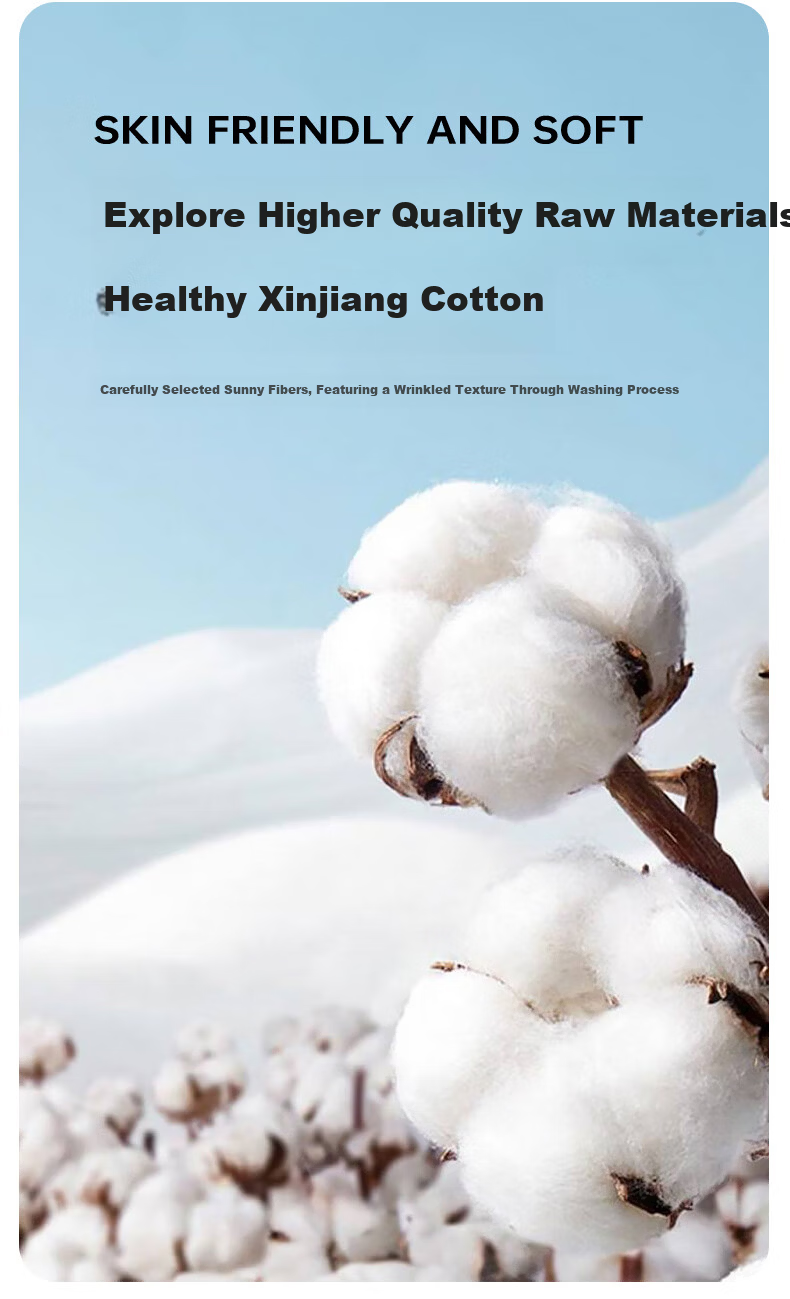 MINISO 100% Cotton Pillowcase Set of 2, Pure Cotton Xinjiang Cotton Pillow Protector Covers 48x74cm 5