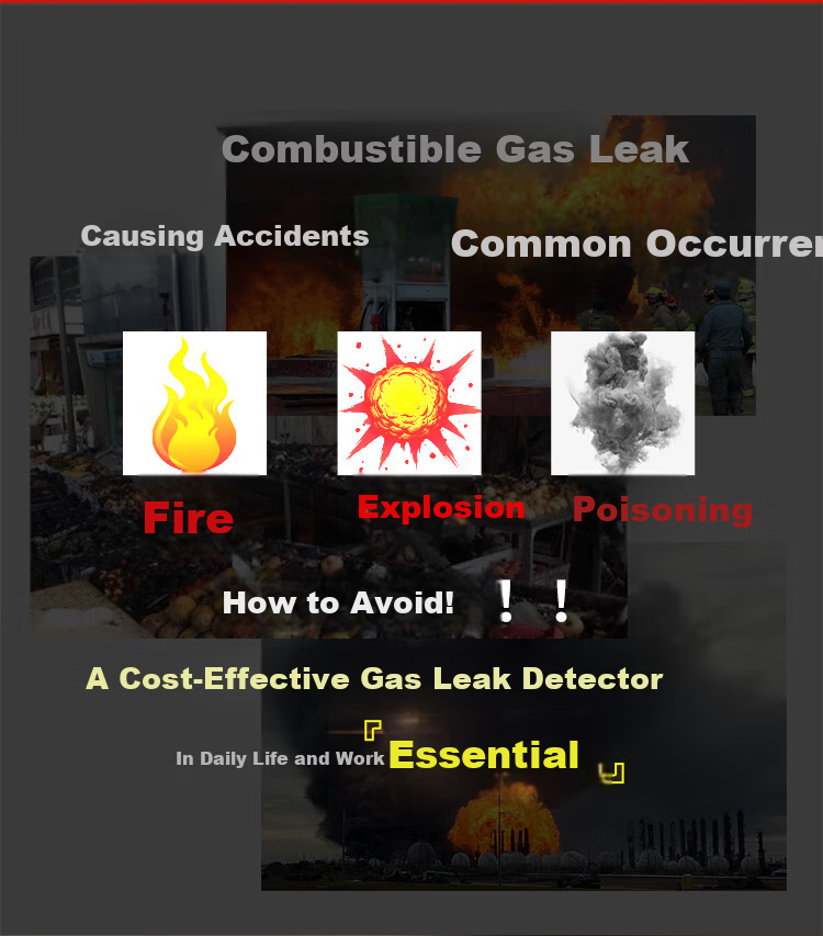 Aikes Combustible Gas Leak Detector Gas Alarm Natural Gas Leak Detector Gas Detector Combustible Gas Alarm 2