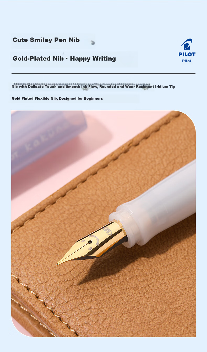 PILOT KAKUNO Fantasy Series Smile Fountain Pen for Elementary Students Grades 3-6 Refillable Ink Cartridge Children's Calligraphy Pen CA.FKA1SRMDIM-IC-ZH M Nib Fantasy Ivory White 3