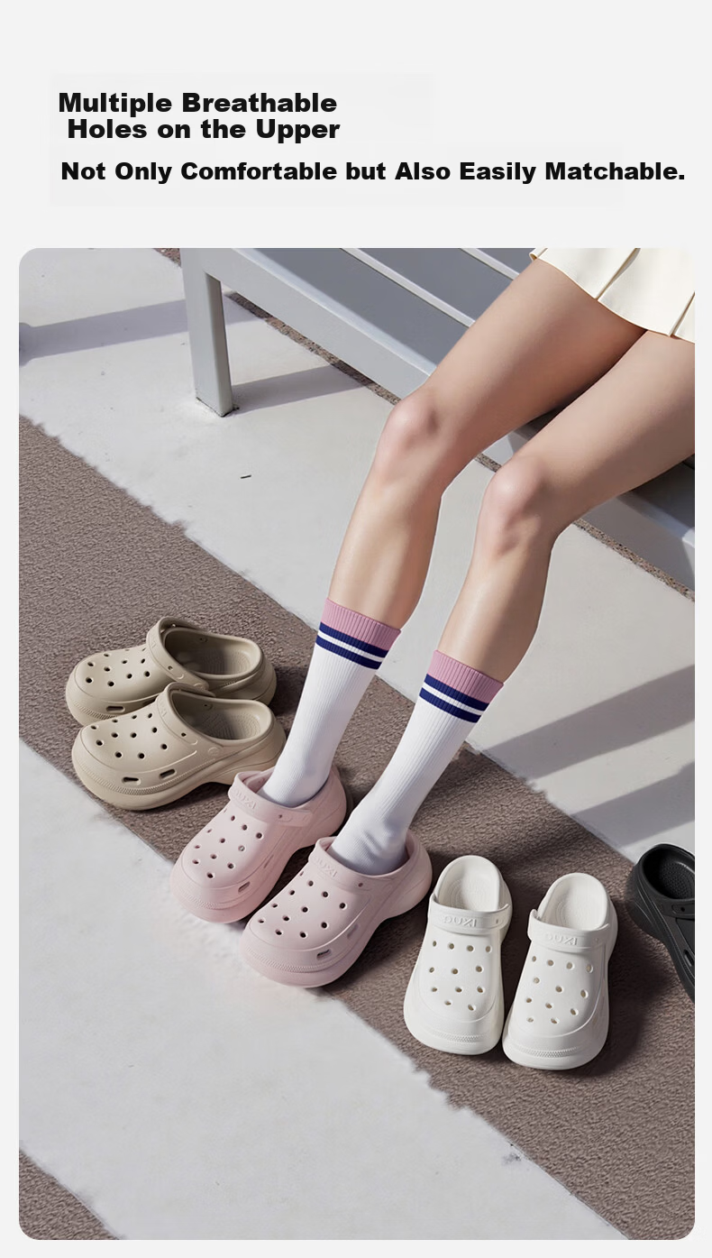 Puxi Dieyuan Women's Hollow Thick-Soled Height-Increasing Soft-Feel Sandals 2026 New Beach Slippers for Women 7