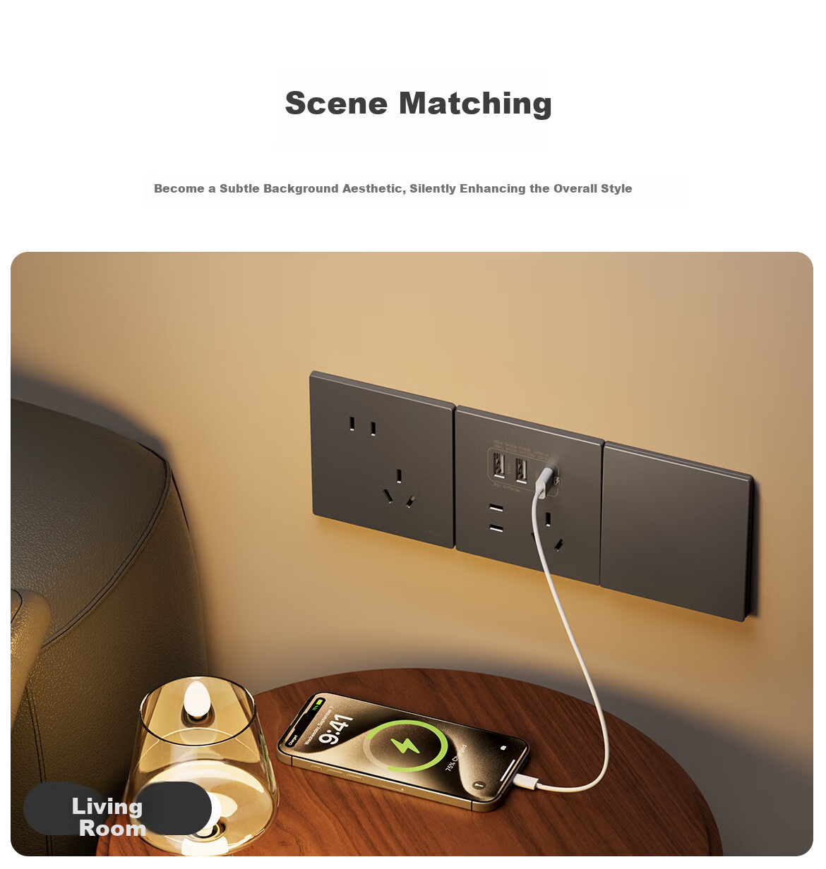 DELIXI Switch Socket, 86-Type Universal Single-Pole Master Switch with Eight Holes, Concealed Power Switch, Space Gray 9