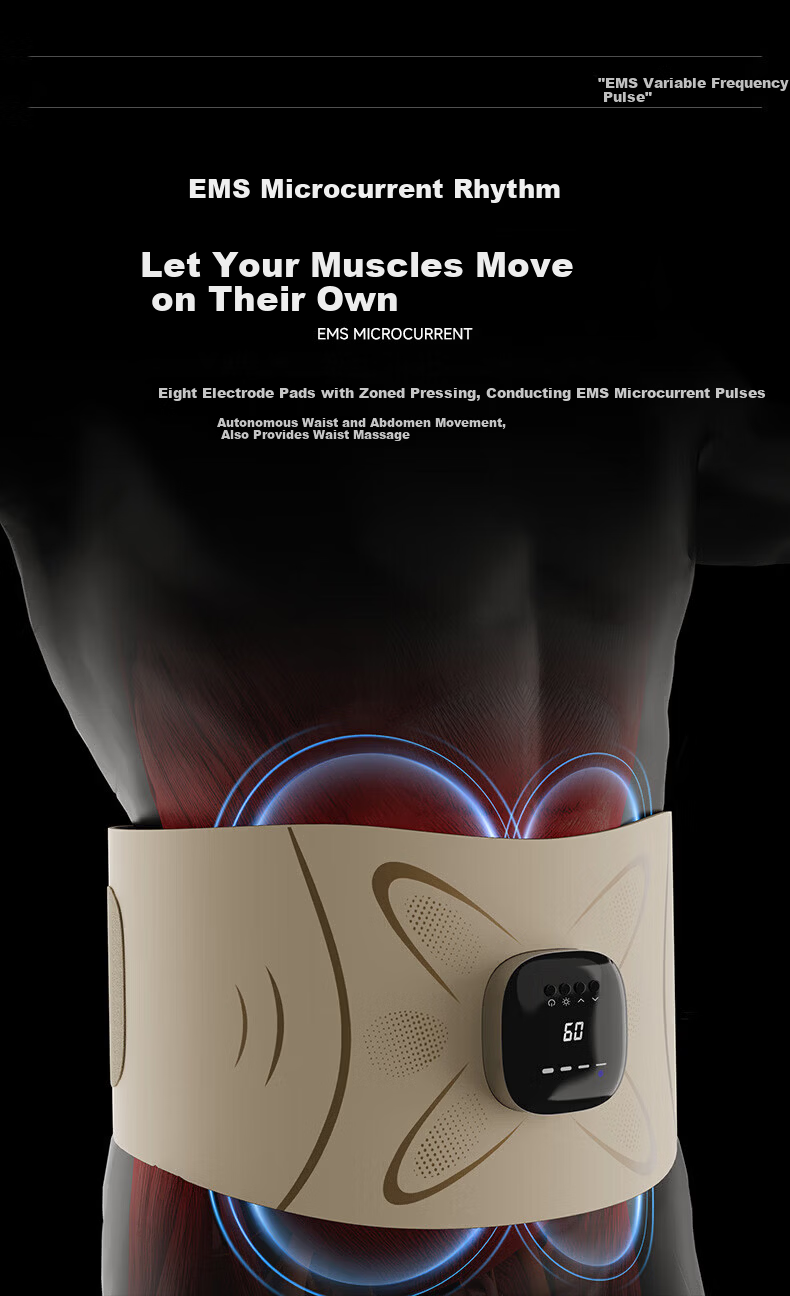 Aijiaoshou Pulse Waist Belt Lumbar Massager Heating Waist Massager Warm Palace Menstrual Relief Waist Abdomen Back Heat Therapy Support Belt Lumbar Muscle Strain Relief Birthday Gift for Parents Men a 3