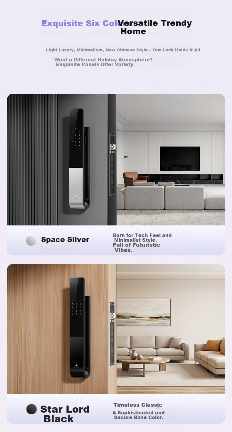 DESMAN Smart Door Lock 3D Facial Recognition Visual Peephole Large Screen Fingerprint Password Xiaodi U3F 6