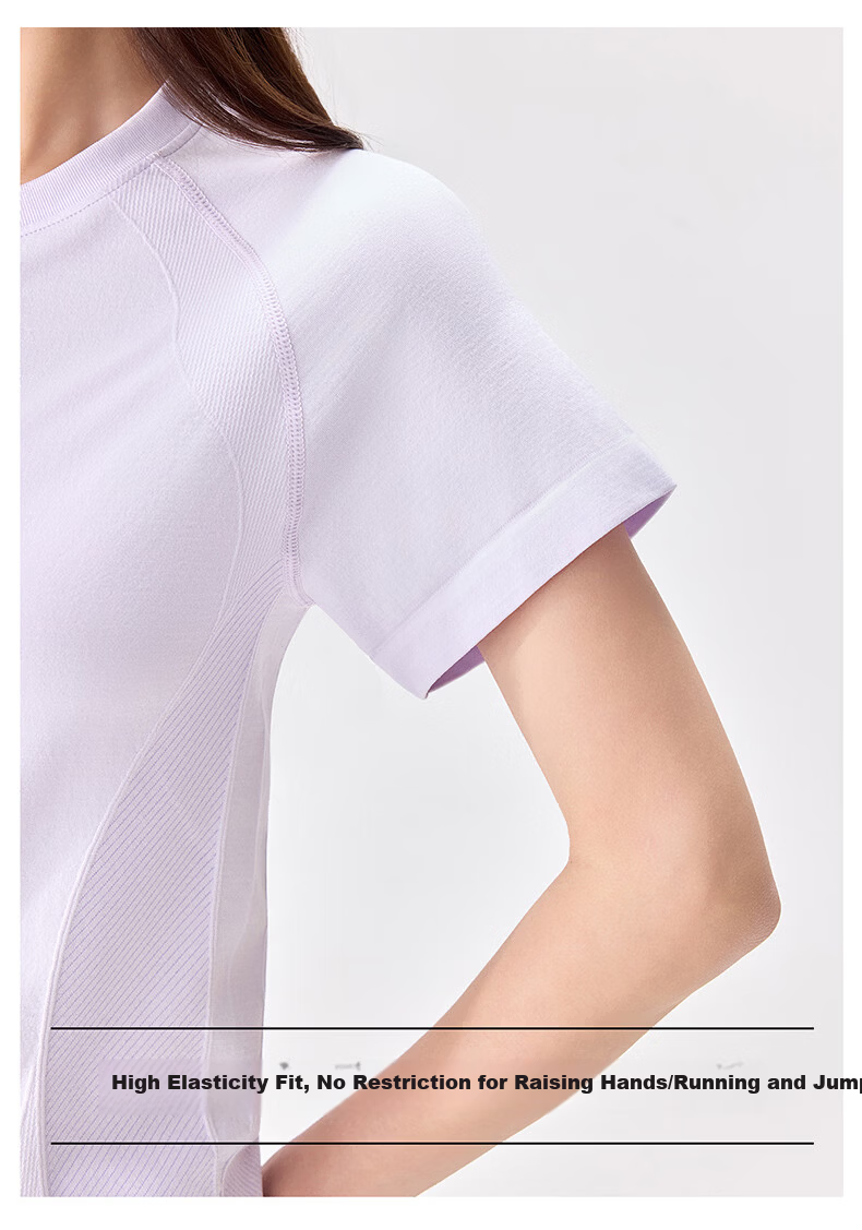 Langsha Women's Short Sleeve Summer Quick-Dry T-Shirt 10A Antibacterial Moisture-Wicking Ice Cooling Breathable Sports Running Top NS1940 9