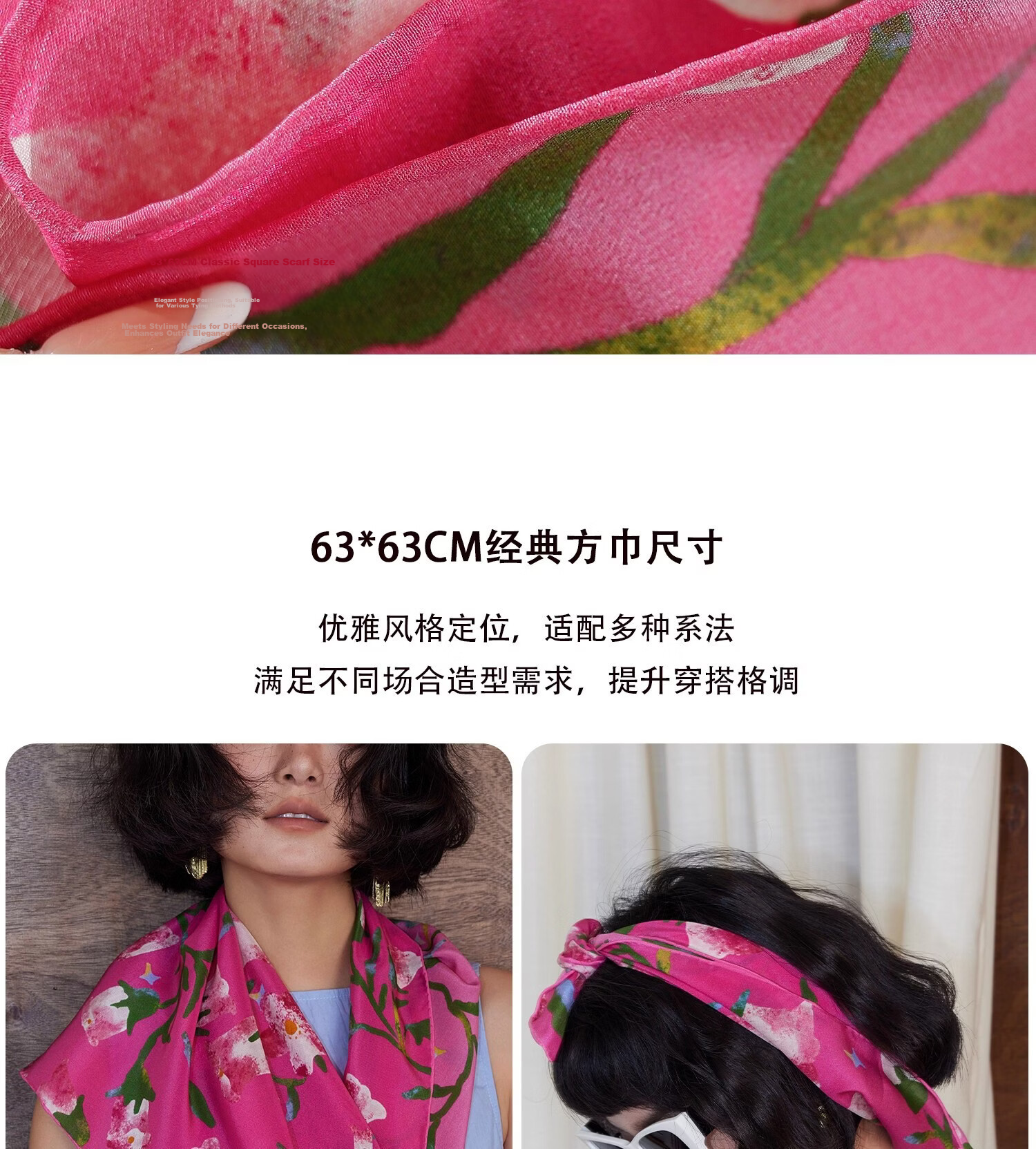 Lagur "Rose Red Morning Glory" Original Handmade Fine Rolled Mulberry Silk Scarf Midnight Blue (Pink Gift Box) 15