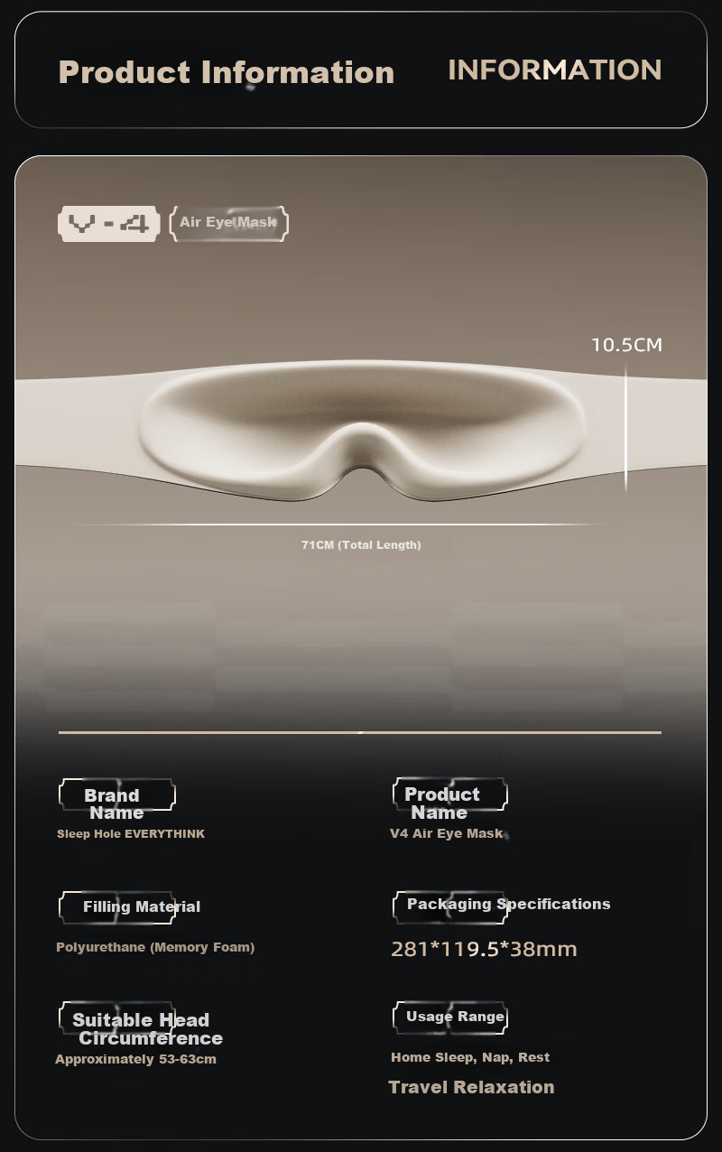 Sleep Mask Eye Cover Light Blocking Sleep Aid Relieve Eye Fatigue 3D Stereo Zero Pressure Eye Protection for Men and Women 14