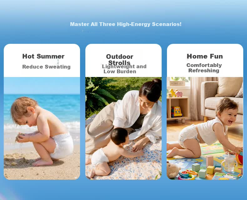 Biba Baby Aurora L Pants L60 Pack Box Baby Diapers Summer Lightweight Breathable Cooling Camellia Extract 4