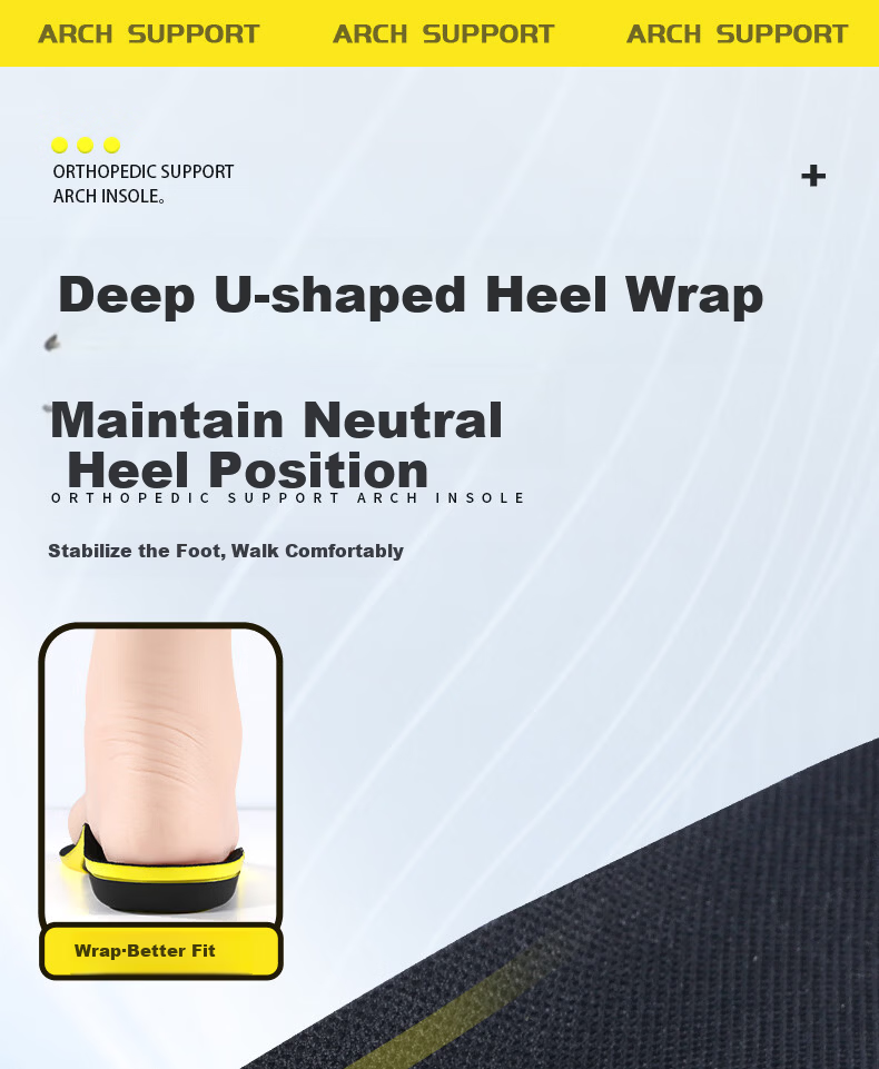 3AnGnI Arch Support Insoles for Men Shock Absorption Comfortable Antibacterial Sports Insoles Long-Standing Fatigue Relief 9