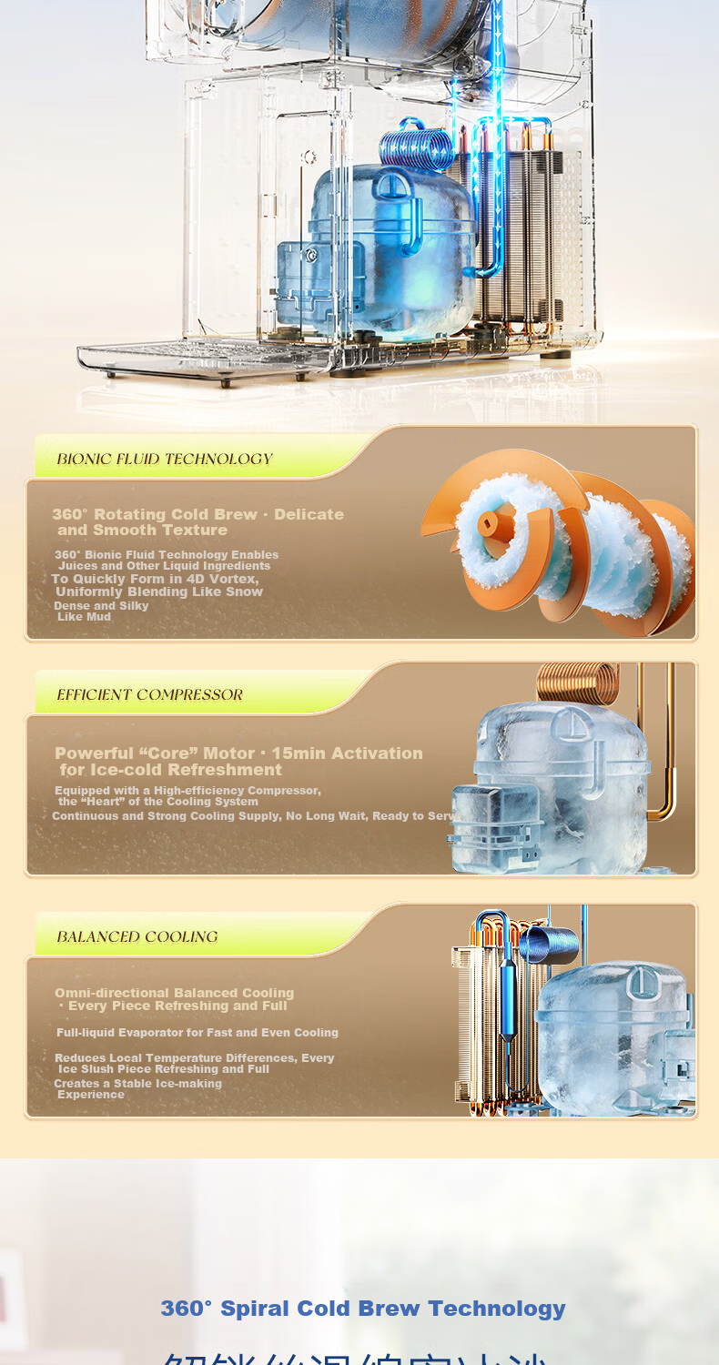 Morphyrichards Ice Crusher Machine Home Small Large Diameter Fully Automatic Fast Ice Shaving Commercial Snow Melting Machine Cold Drink Milkshake Cocktail Blender MR8002 6
