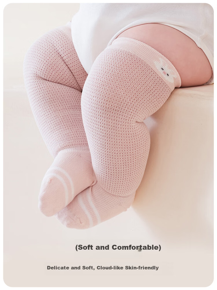 9i9 Baby Socks Summer Thin Class A Breathable Mesh Socks Children's Knee-High Anti-Mosquito Seamless Combed Cotton 3 Pairs 1-3 Years 4