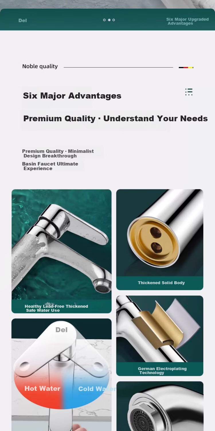 Del 28-Year Brand All-Copper Basin Faucet Gunmetal Universal Mechanical Arm Bathroom Washbasin MPLT-ZCM 2
