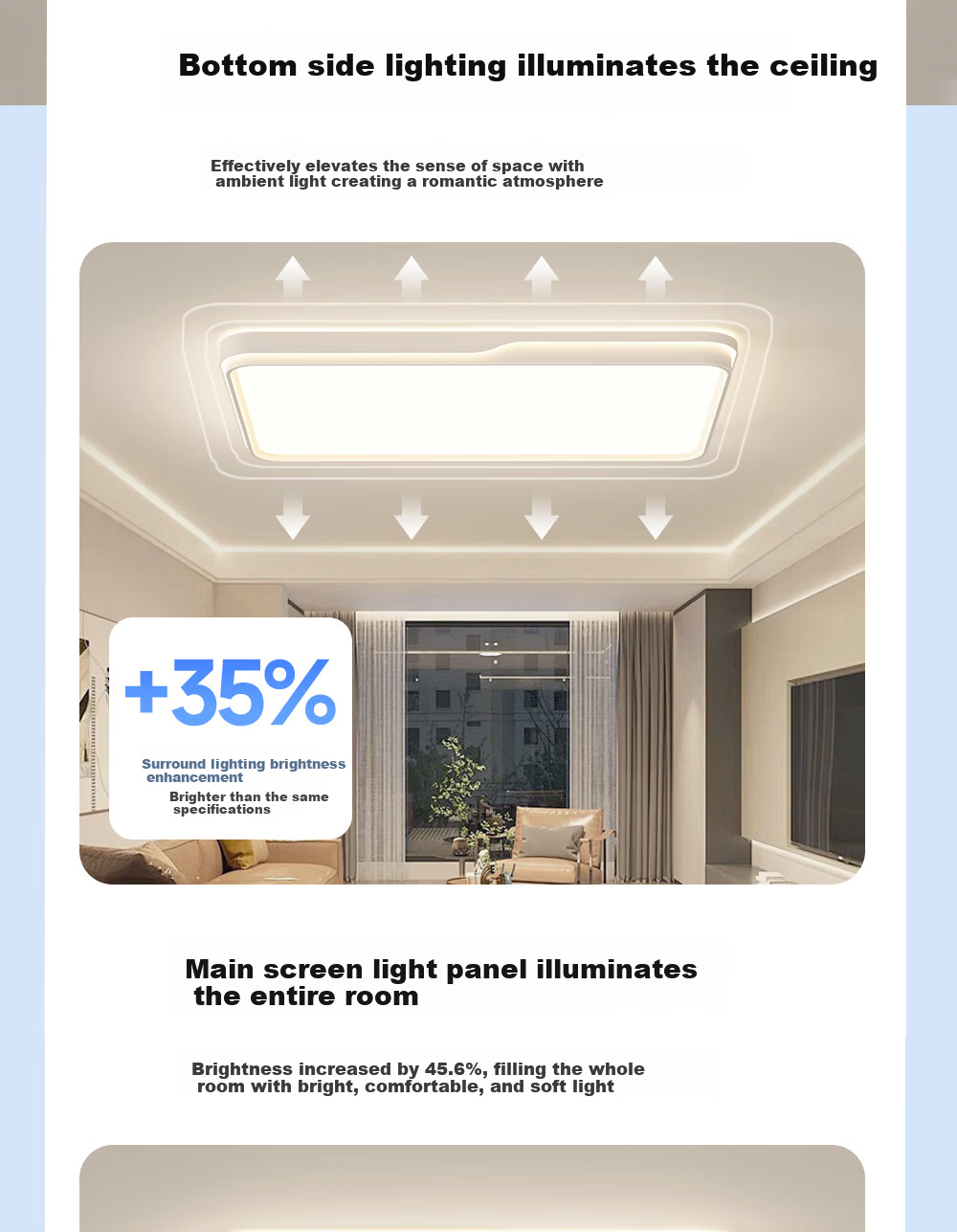 Dell Living Room LED Ceiling Light Full Spectrum Eye Protection Modern Minimalist Cream Style Zhongshan Lighting with Installation Package 8