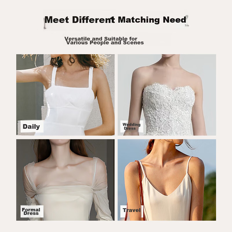 LangSha Breathable Invisible Adhesive Bra for Women, Small Chest Lift, Gathered, Seamless, Non-Slip, Anti-Exposure, Wedding Dress and Swimwear Bra 6