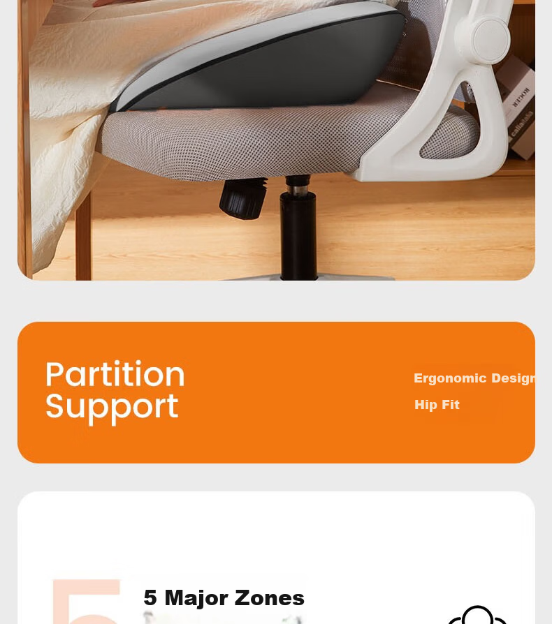 Meiwu Craftsman Seat Cushion Butt Pad Chair Cushion Long Sitting Office Chair Pad Student Stool Anti-Butt Pain Waist Support Cushion Hemorrhoid Gray 7