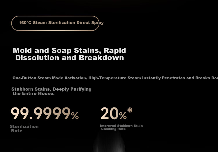 Mijia Xiaomi Floor Washer 5Pro 160℃ Steam Sterilization 26kPa Strong Suction Home Floor Washer and Mop 100℃ Boiling Water Self-Cleaning Anti-Tangle 16