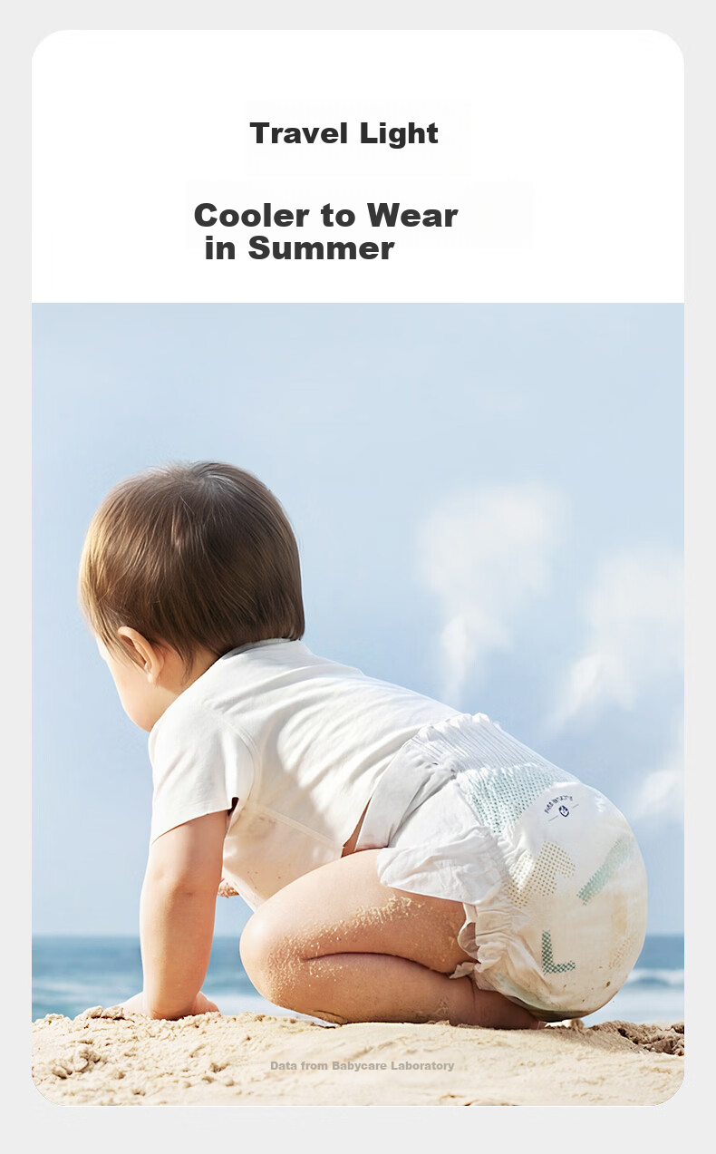 Babycare Airpro Diapers, Mini Pack, M Size, 28 Pieces (6-11kg), Baby Diaper, Summer Ultra-Thin And Breathable 18