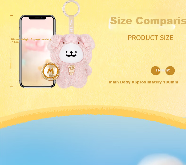 Funism Playful Line Small Dog Vinyl Plush Series Blind Box Pendant Doll Figurine Birthday Gift for Men and Women Single Piece 7