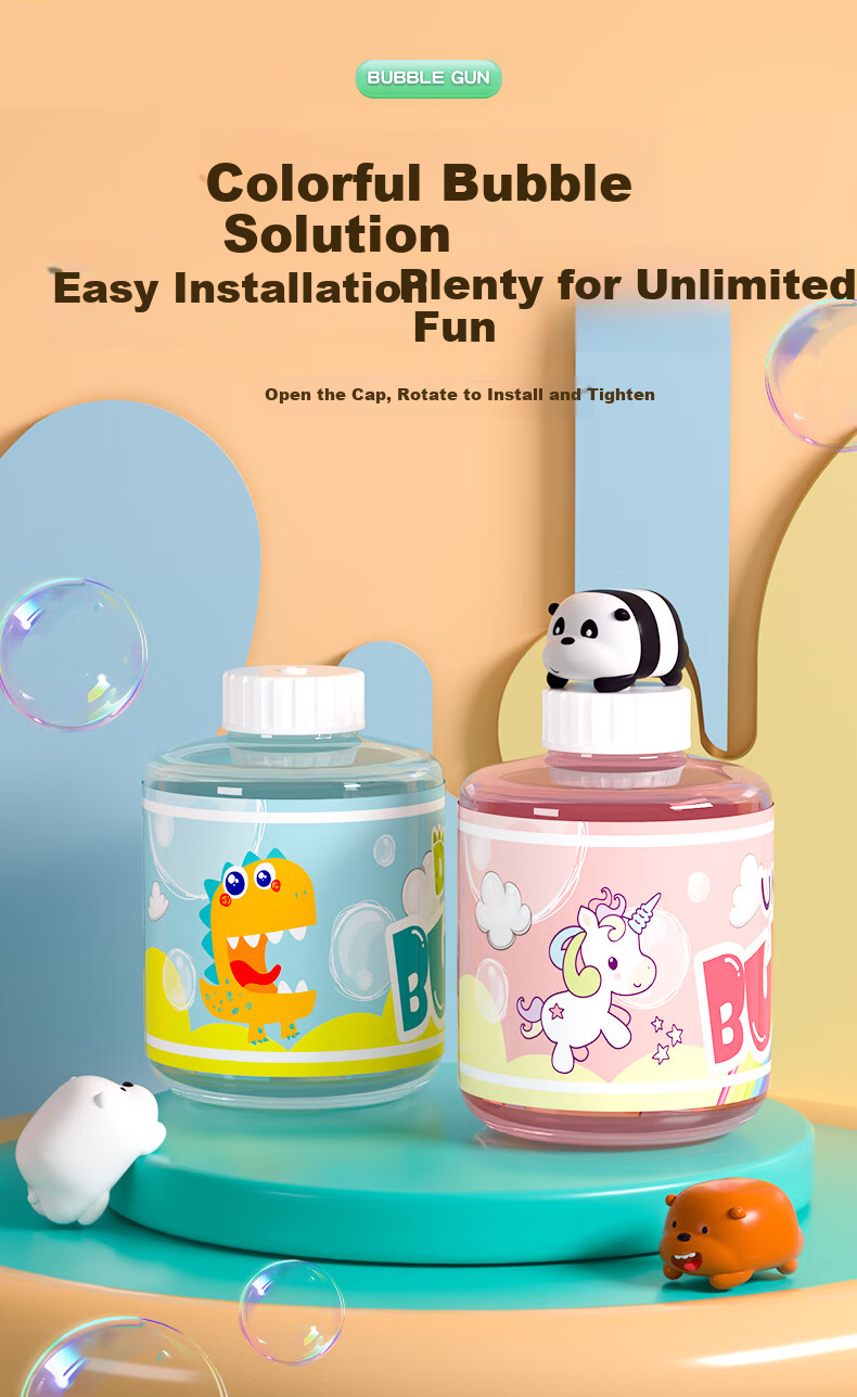 DEERC Bubble Machine Children's Toy Electric Bubble Gun for Ages 1-3 Popular Bubble Blower Wedding Birthday Children's Day Gift 8