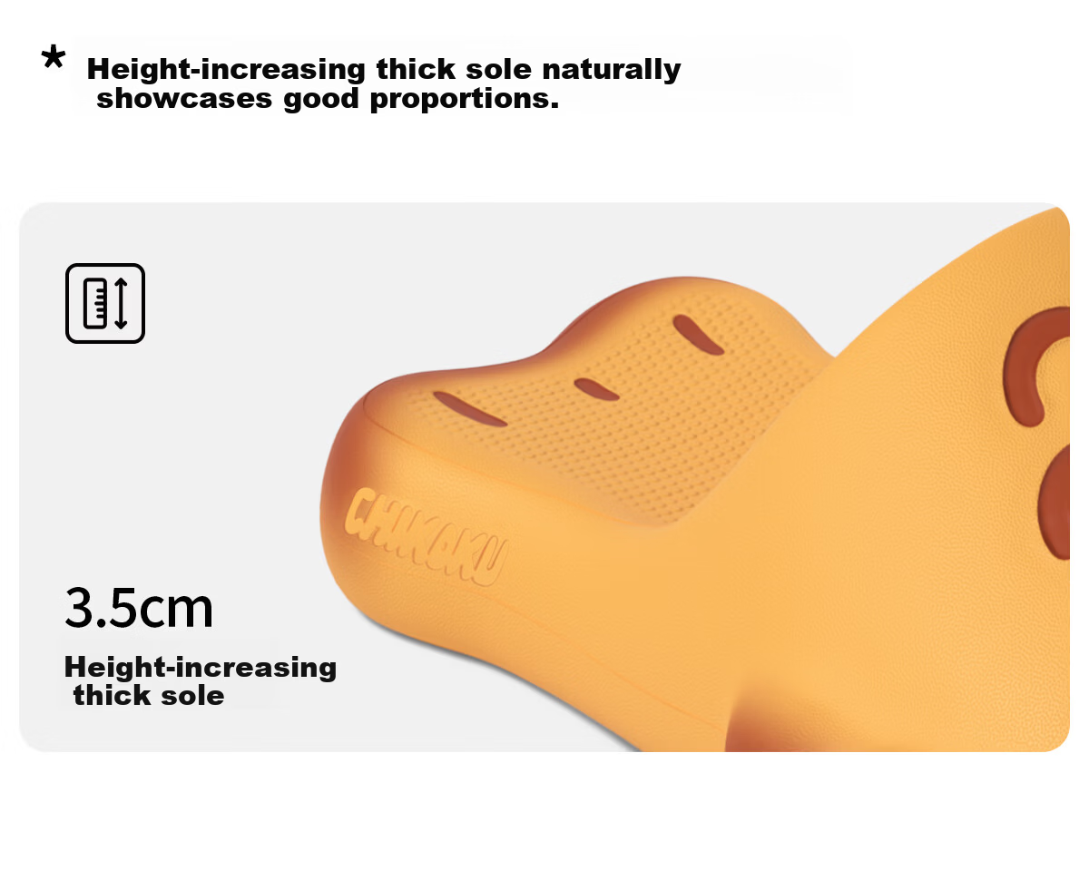 Chikoku Cute Taiyaki Slippers Women Home Thick Sole Non-Slip Slide Sandals Couples Outdoor Summer Slippers Men 22
