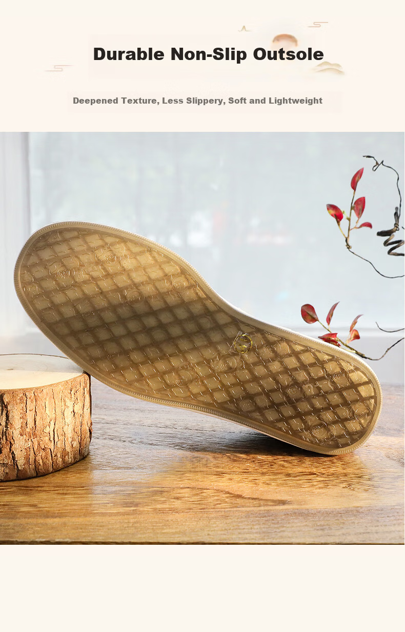 Hengyuanxiang Old Beijing Cloth Shoes Men's Foot-Caring Soft Sole Slip-On Middle-Aged and Elderly Casual Handmade Thousand-Layer Sole Cloth Shoes Black 40 3