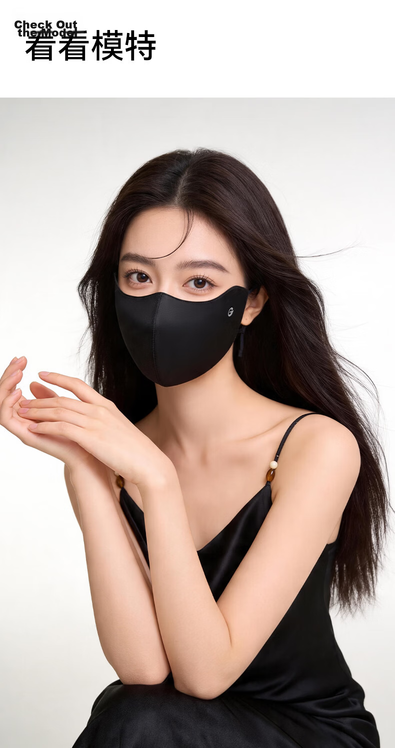 GOLOVEJOY High-Quality Silk Sun Protection Mask for Women, Mulberry Silk, Lightweight, Breathable, Non-Stuffy, Suitable for Sensitive Skin, UV Protection, Gift Box 16