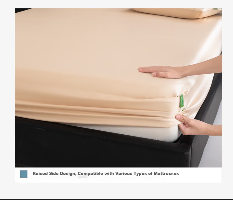 MUJI Class A 60S Lyocell Cooling Ice Silk Fitted Sheet Mattress Protector Bed Cover Summer Silky Bed Sheet 1.8x2m 10