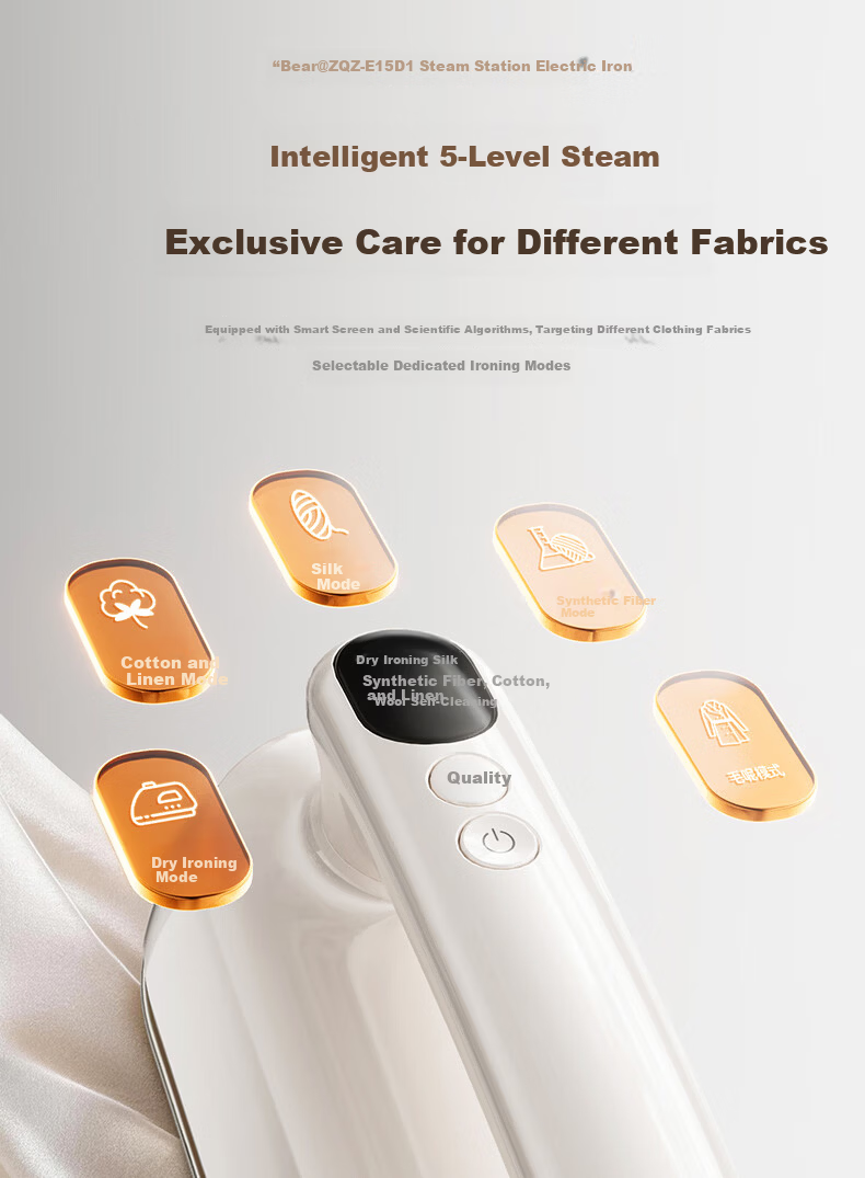 Bear Titanium Hanging Garment Steamer Handheld Portable Desktop Steamer 90g/min High Steam Electric Iron 2026 New Model ZQZ-E15D1 9
