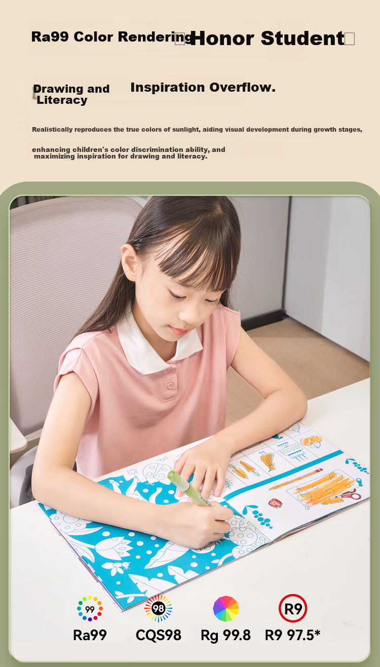 NVC Future Light Eye Protection Desk Lamp with Remote Control Full Spectrum Reading Table Lamp V5 13
