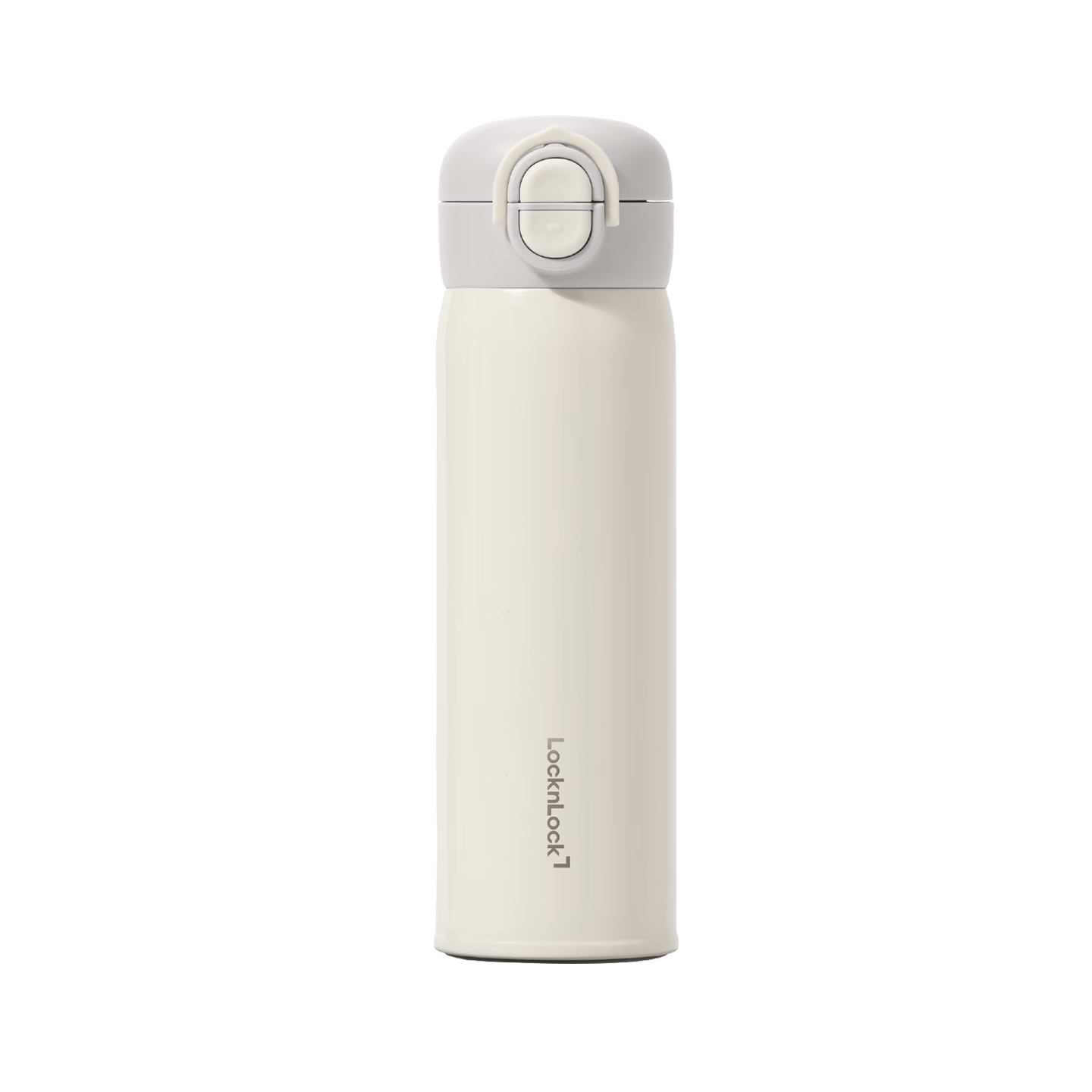 LOCK&LOCK Dual Drink Flip Lid Insulated Bottle for Men and Women, High-Value Thermal and Cold Water Cup, Portable Travel Mug, Gray - 480ML