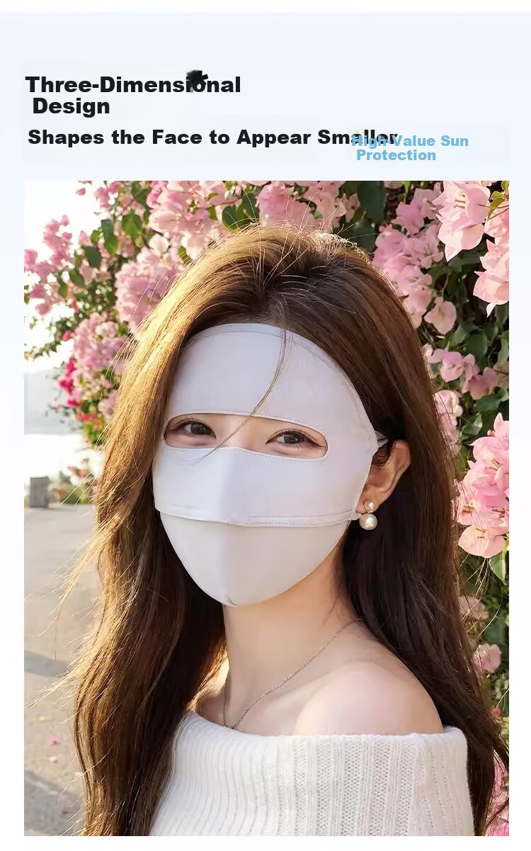 XUEXIMAN Ice Silk Sun Protection Face Mask for Women, Cool And Breathable Full Face Mask, UV Protection, Face-Shaping, Lightweight Face Cover 10