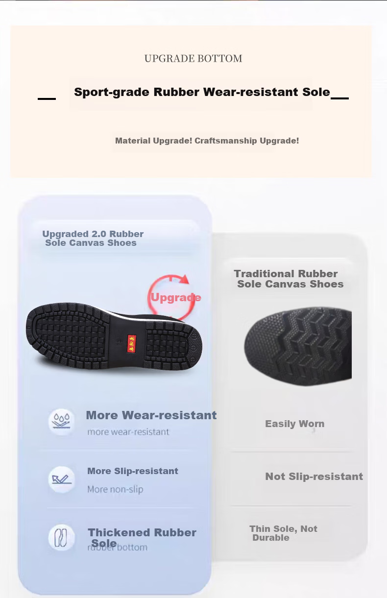 Yidisen Old Beijing Cloth Shoes Men Official Authentic High Elastic Soft Sole Mugwort Deodorant Wear-Resistant Non-Slip Work Shoes Black 41 11
