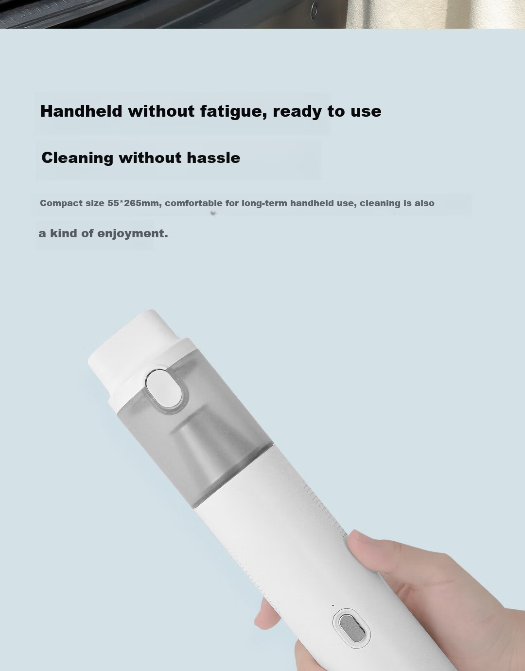 Lydsto Car Vacuum Cleaner, 20000Pa High Power, Compact Handheld Blower And Suction All-In Brushless Motor, Dual-Use for Car And Home, Desktop Portable Pet Hair Removal, Computer Dust Cleaning, Long Battery Life 5