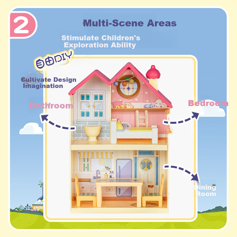 MOOSE Authentic Bluey Mini House Doll Toy Role Play Popular Children's Day Gift Toy 4