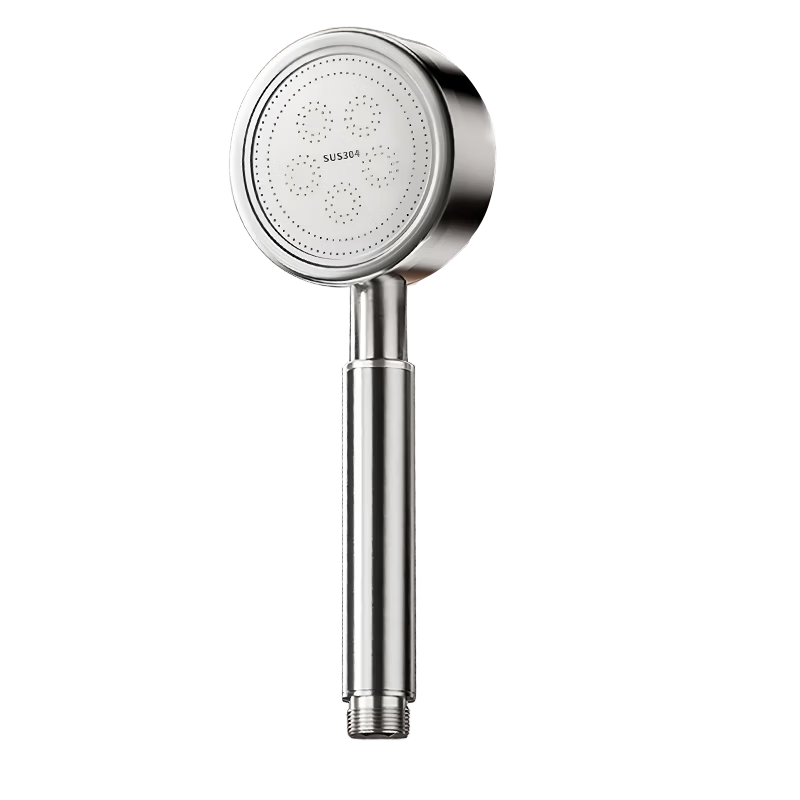 HOMK Seiko 304 Stainless Steel Pressurized Shower Head Handheld Anti-Clog Single Showerhead