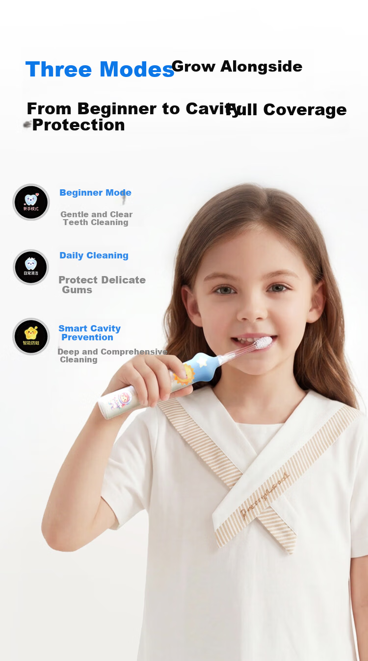 JD Jingzao Kids Electric Toothbrush K5 Real-time Missed Brushing Reminder APP Connectivity Designed for Children Ages 3-16 Birthday Children's Day Gift Quiet Blue [Price Guarantee 618] 8