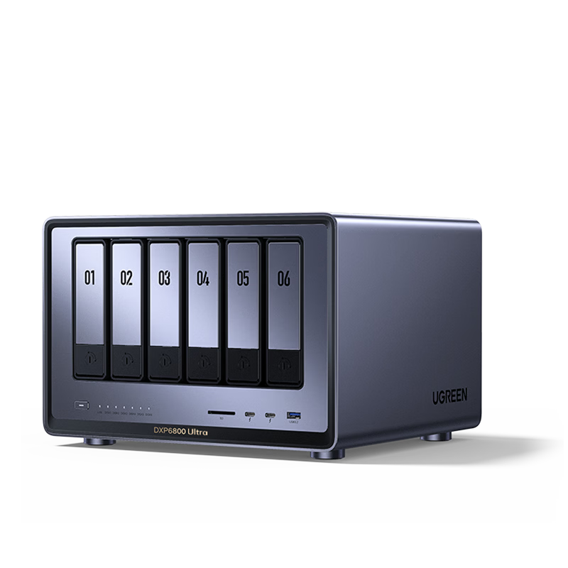 UGREEN Private Cloud DXP6800 Ultra 6-Bay NAS Network Storage Hard Drive Home Server Enterprise File Data Backup AI Photo Album Dual 10GbE Ports