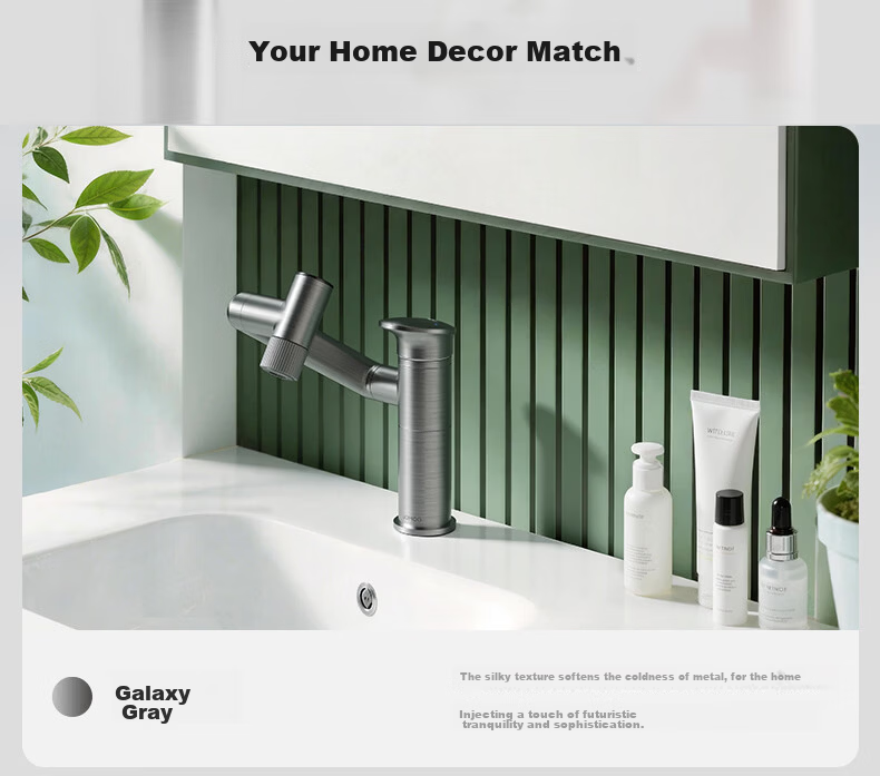 JOMOO Smart Basin Faucet 1080° Mechanical Arm All-Around Basin Tap Mouthwash and Face Washing Faucet 32851 19