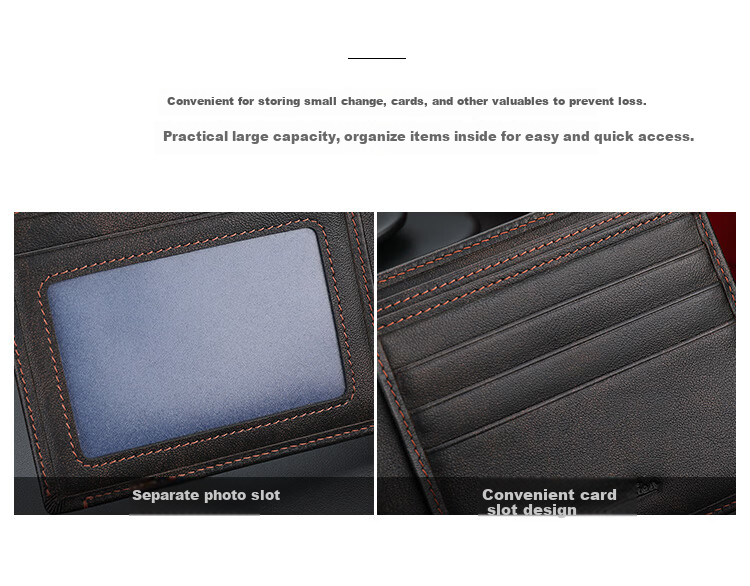 Goldlion Men's Wallet Gift Box Long Card Holder Fashion Short Leather Wallet Father's Day Gift for Dad 5