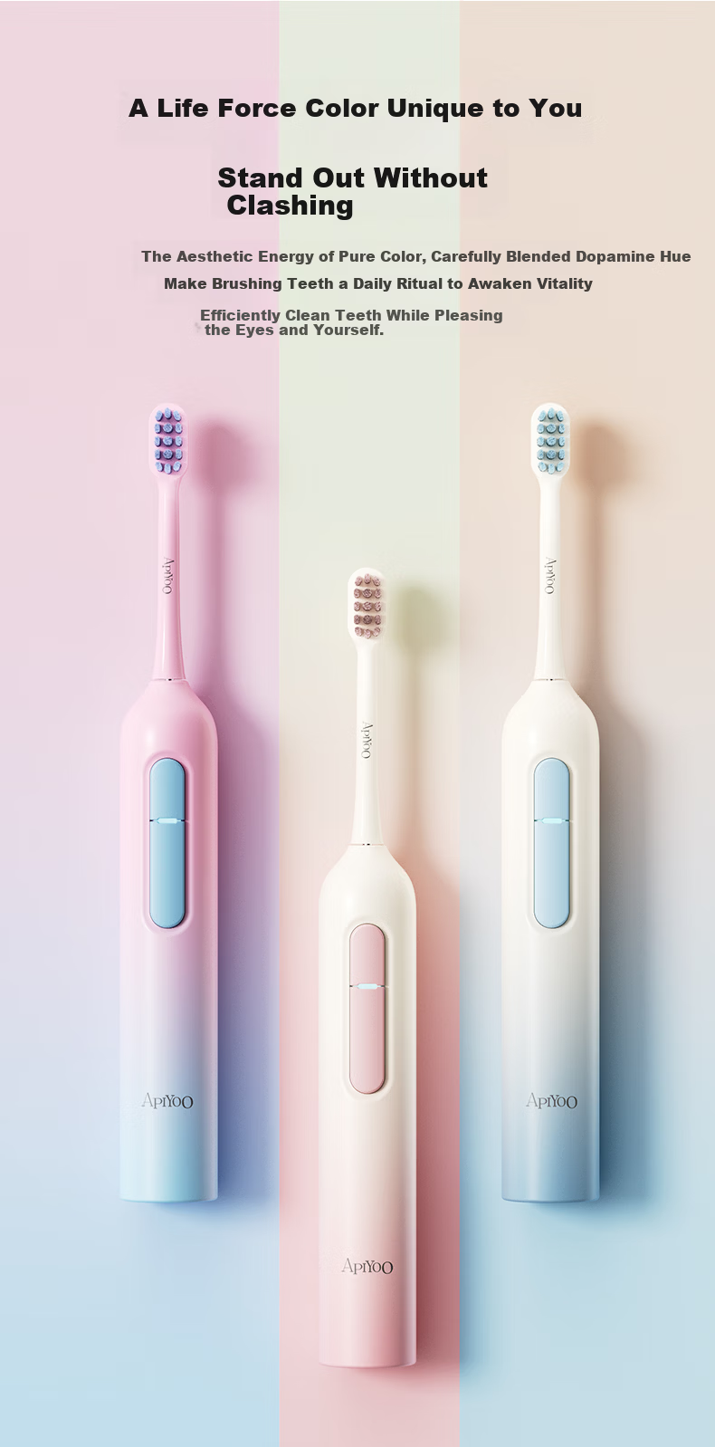 ApiYoo AiYou T28 Electric Toothbrush for Teens and Children Ages 9-12 and 18+, High School Students Sonic Vibration 5 Modes Deep Cleaning Birthday Gift for Classmates Orthodontic Care 2