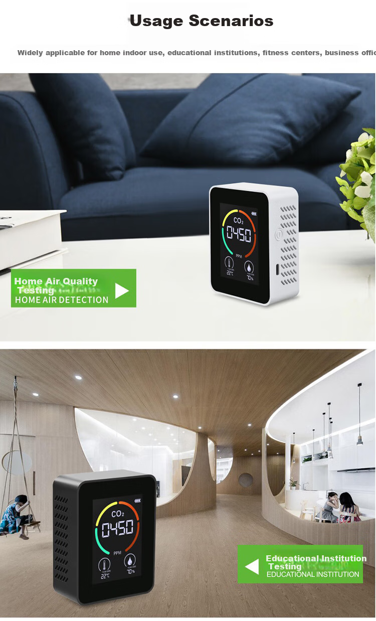 Zhuguo Formaldehyde Detector New Home Accurate Formaldehyde Concentration Tester Intelligent Analysis Anti-Interference Formaldehyde Detector 8