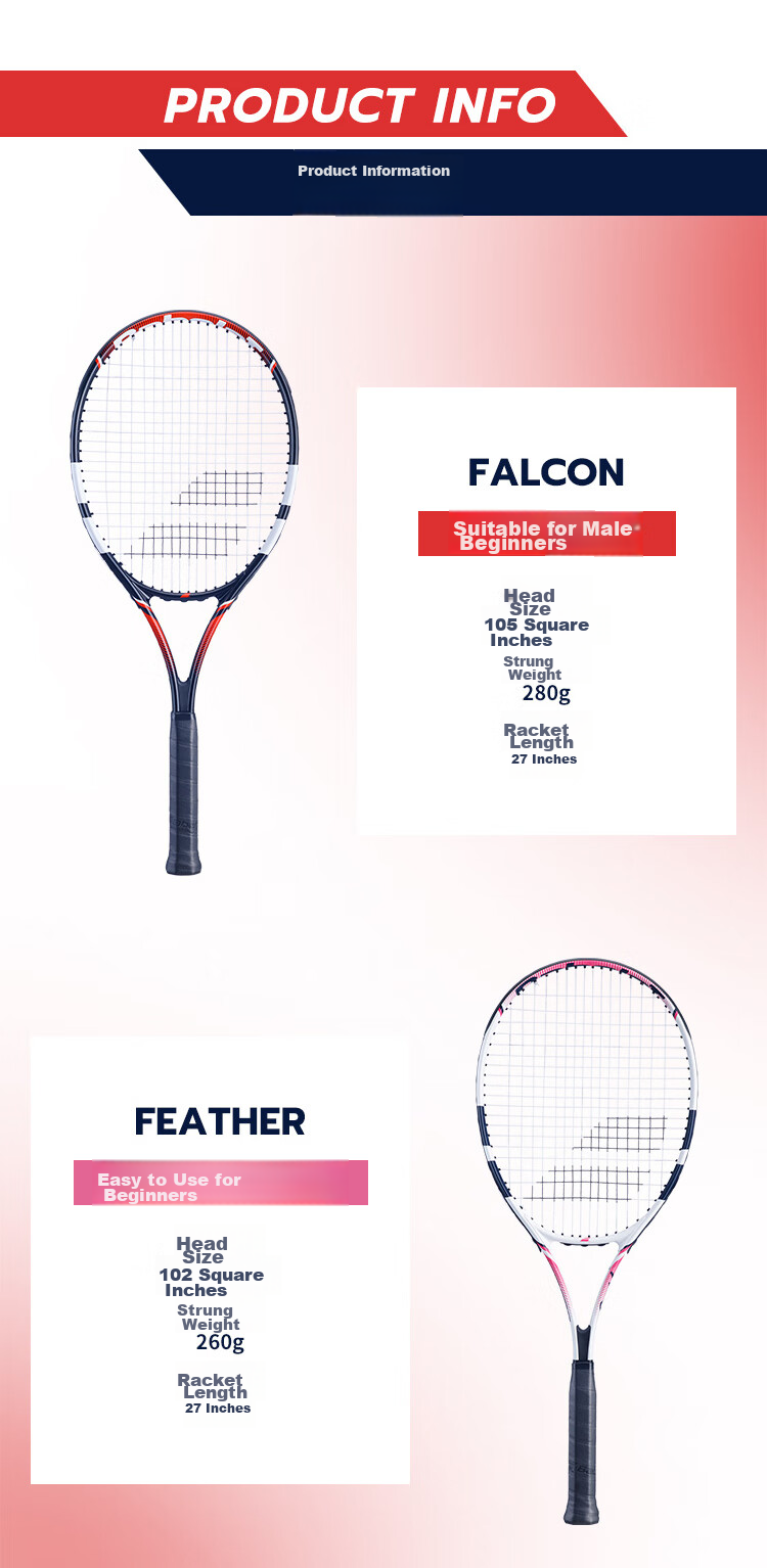 Babolat 2026 New EAGLE Series Single Beginner Tennis Racket Aluminum Alloy Babolat Tennis Racket 2
