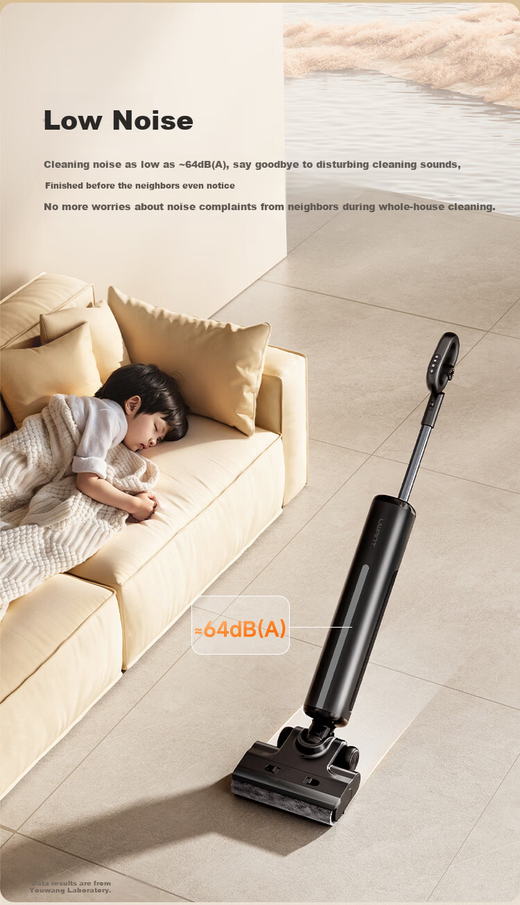 UWANT Yowang Ultra-Thin Cloud Sail Floor Washer Self-Cleaning Long Battery Life Home Electric Mop Vacuum Cleaner Combo 18