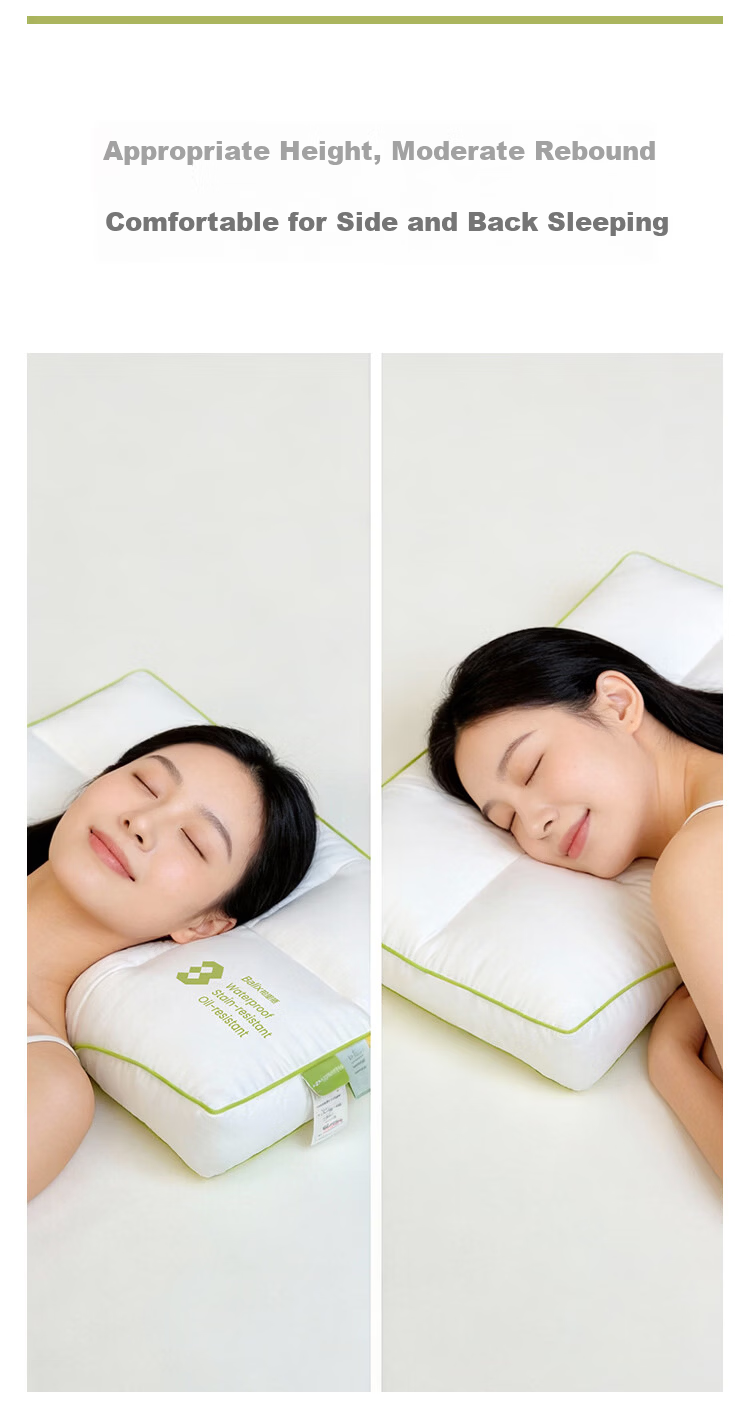 BALIX 【99.9% Antibacterial】Balixi Triple Protection Neck Pillow 60-Count Pure Cotton Anti-Mite Waterproof Oil-Resistant Wash-Free Class A 12
