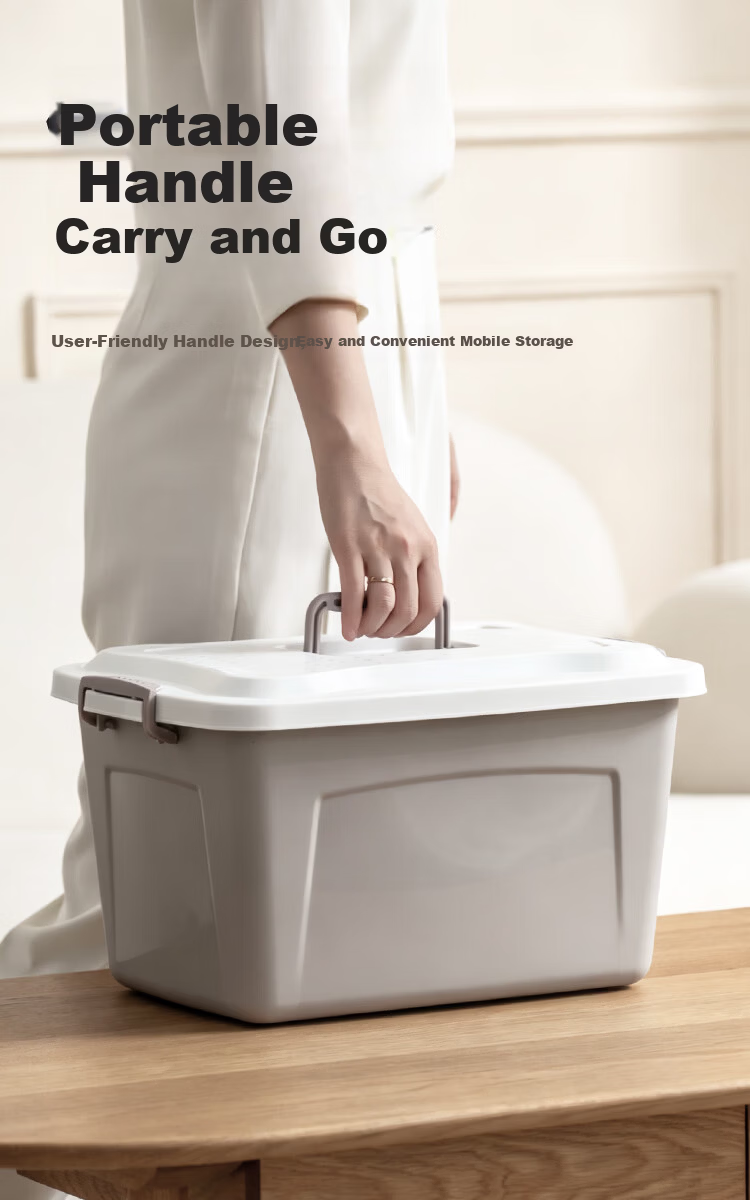 JD Jingzao Large Clothes Storage Box Plastic Toy Organizer Car Trunk Storage Container 20L White 4