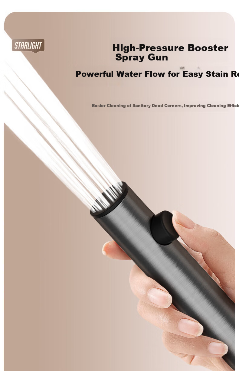 Jingshi Weideng Shower Faucet Set Bathroom Shower Head Pressurized Smart Gun Gray Integrated Shower Kit KWL 14