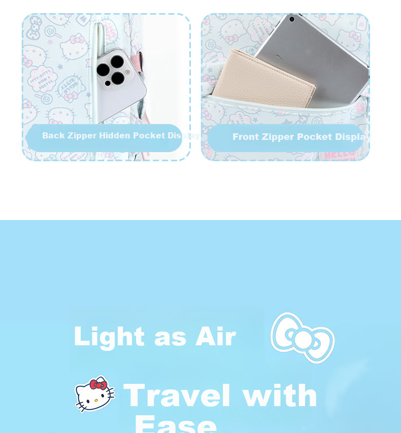 Hello Kitty Backpack for Middle and High School Students 2026 New Stylish Unique High-Value Girls Lightweight Large Capacity Shoulder Bag 10