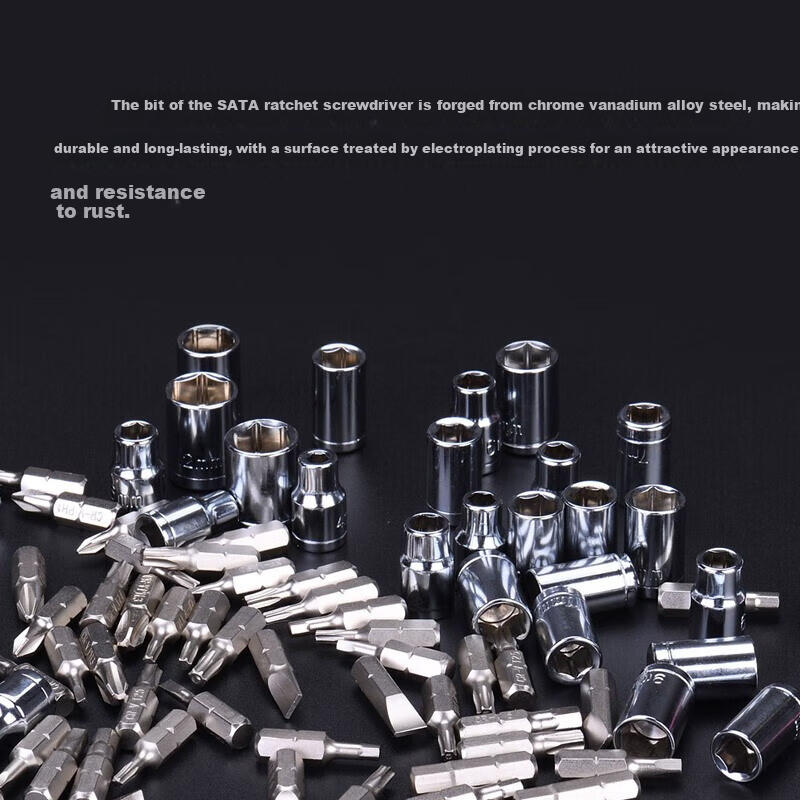 SATA Household Mini Ratchet Screwdriver & Small Socket Set 05492