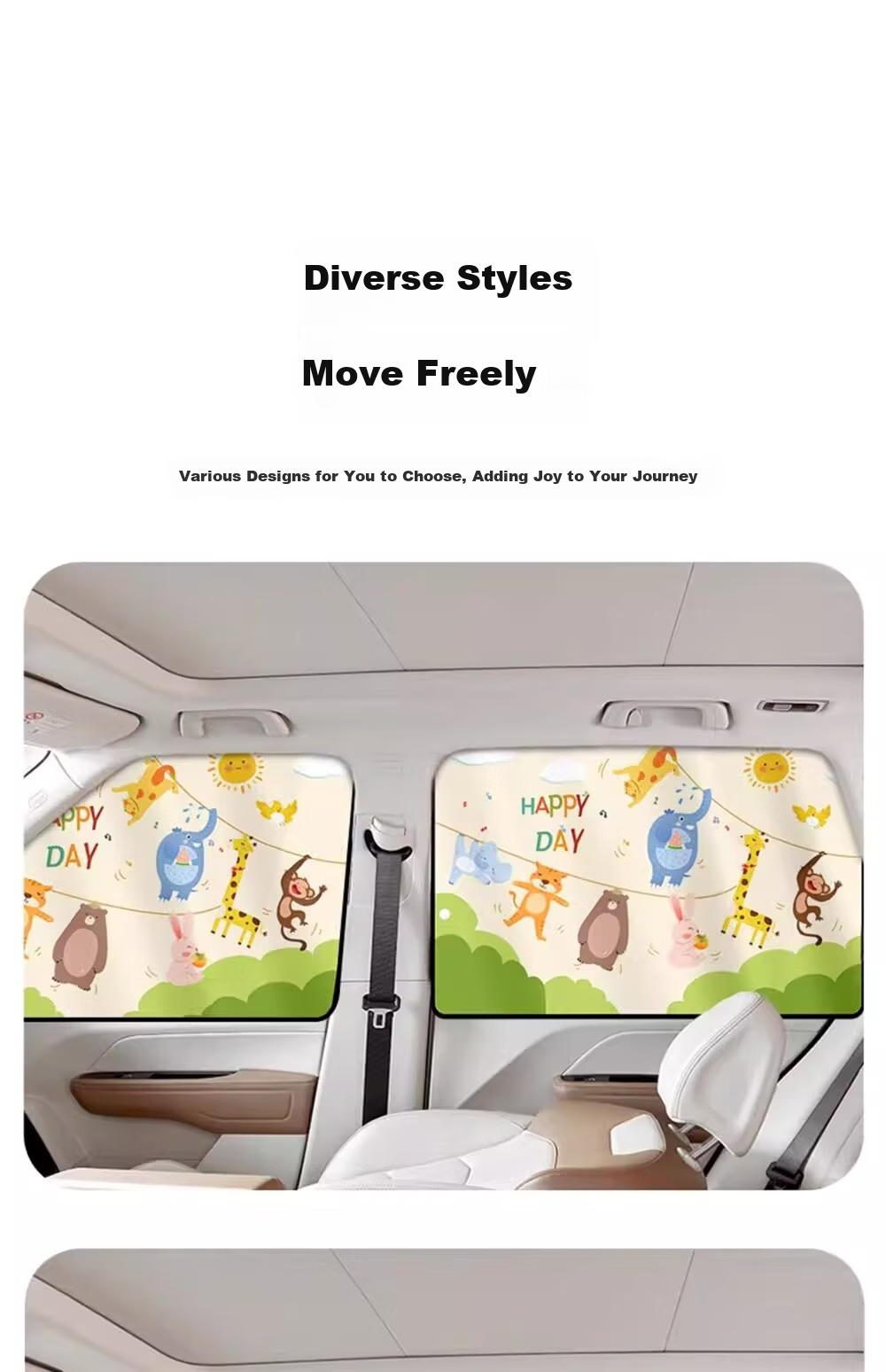 MOTCINO Car Side Window Sunshade Magnetic Track Privacy Curtain Interior Sunshade for Baby Car Window 22